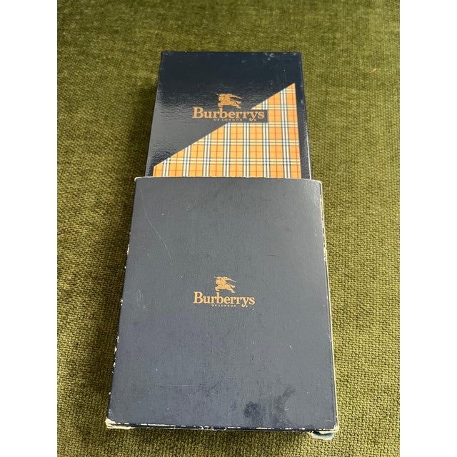 Vintage Burberry Cufflinks, 4 Piece Set in Original Case, "Circa 1990s" For Sale - Image 13 of 18