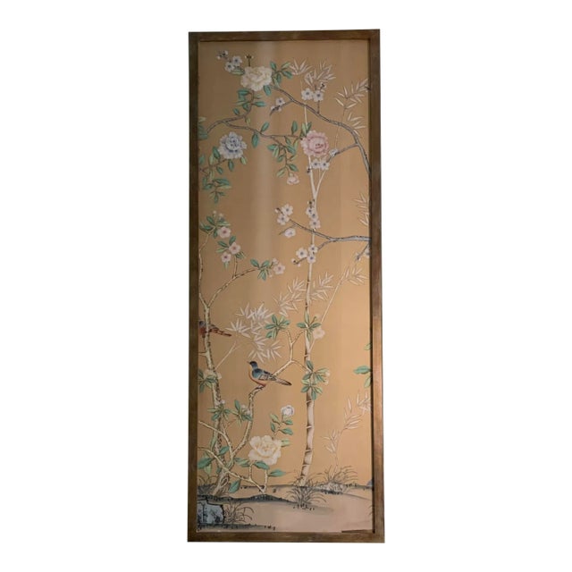 Mid 20th Century French Wallpaper Wall Panel For Sale