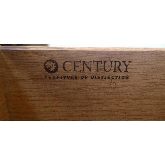 Late 20th Century Satinwood 3 Drawers Bachelor Chest Dresser by Century Furniture MINT! For Sale - Image 5 of 13