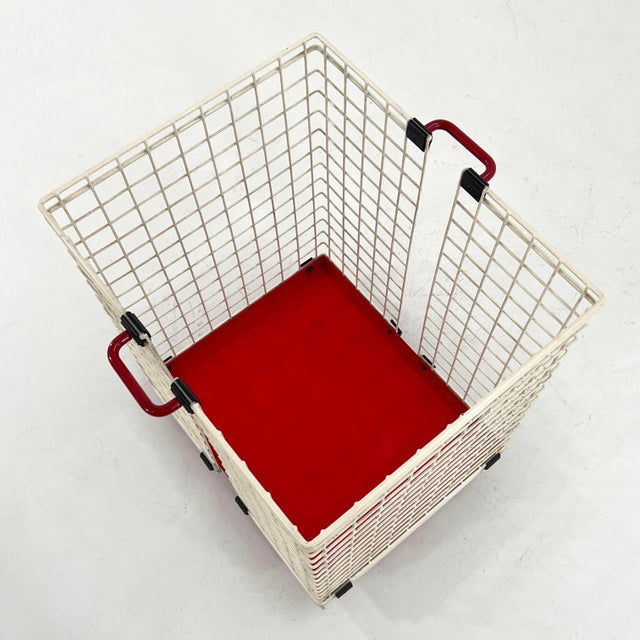 Wire Laundry Bin and Hooks in Metal, 1980s For Sale - Image 4 of 9