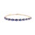 Blue Sapphire Tennis Bracelet With Diamonds for Wedding For Sale - Image 4 of 10