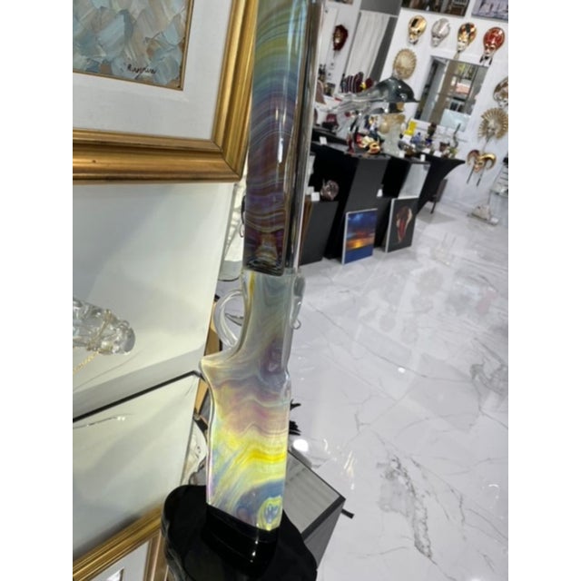 This impressive piece was hand-formed by Murano Glass Master Oscar Zanetti. Signed by Zanetti. Full scale with a height of...