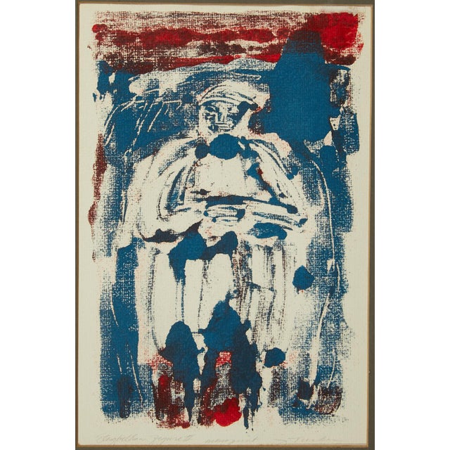 Beautiful MCM James Tucker Print "Elizabethan Figure II Mono Print 11.75" X 9". Mat size is 20 x 16, Not sure what process...