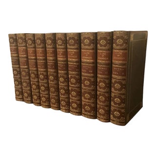 The Life of Samuel Johnson by James Boswell in 10 Volumes Full Leather Binding 1835 For Sale
