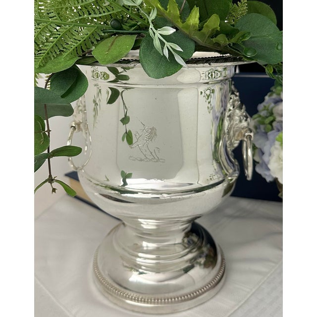 Vintage German Champagne Bucket Silver Plated Ice Bucket For Sale - Image 4 of 11