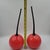 Richard "Dick" Huss Art Glass Large Handblown Cherry Sculptures Set of 2 For Sale - Image 10 of 17