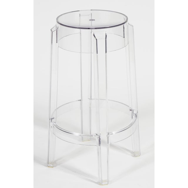 Modern Kartell Charles Ghost Stool by Philippe Starck For Sale - Image 3 of 5