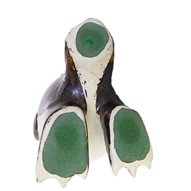 Vintage Scandinavian Modern Large Pottery Realistic Penguin 1960s For Sale - Image 9 of 10