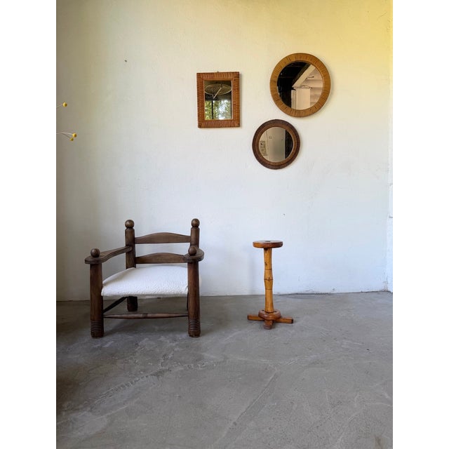 Vintage Woven Wicker Mirrors, 1950s, Set of 3 For Sale - Image 4 of 18