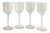 Vintage Cut Glass Cordial Glasses- Set of 4 For Sale