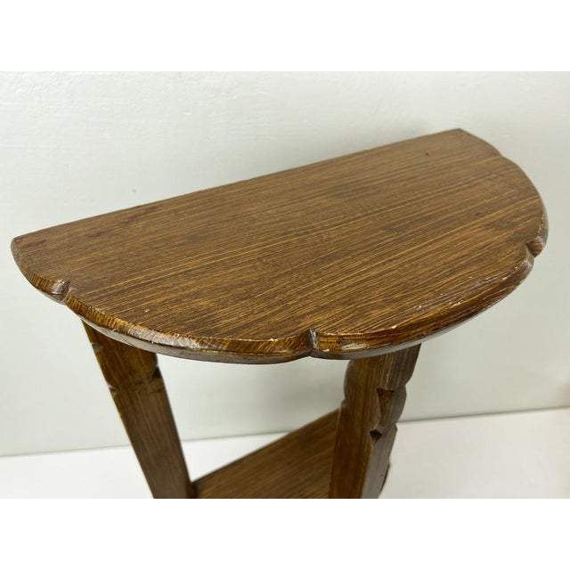 1950s Small Wall Console Table in Grain Painted Wood Imitation, 1950s For Sale - Image 5 of 16