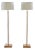 Late 20th Century Pair of Charles Hollis Jones Style Lucite Column Floor Lamps For Sale