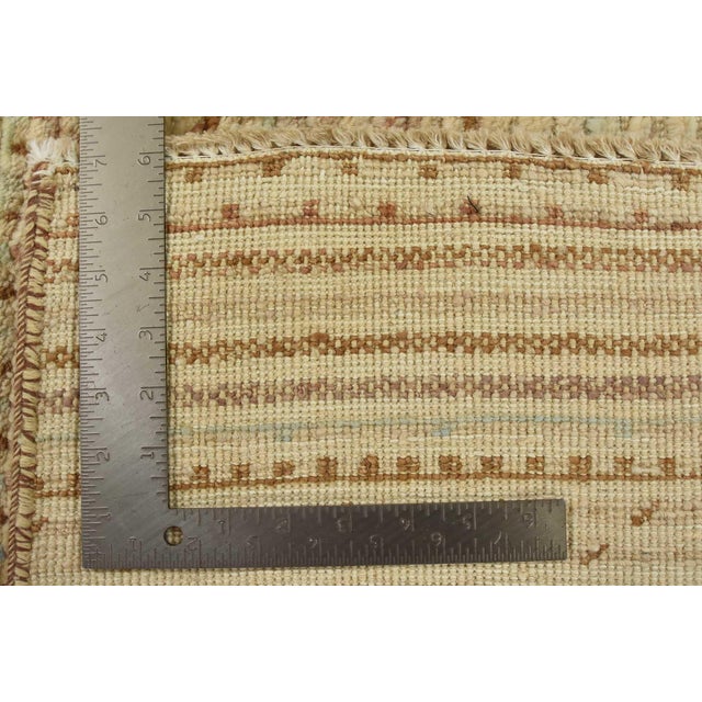Gabbeh Rug 9′ X 12’2” Beige Wool Striped Hand-Knotted Oriental Carpet For Sale - Image 15 of 15