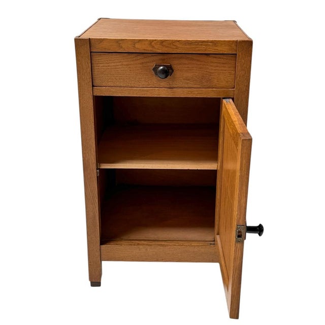 Art Deco Amsterdamse School Bedside Table, 1920s For Sale - Image 6 of 9
