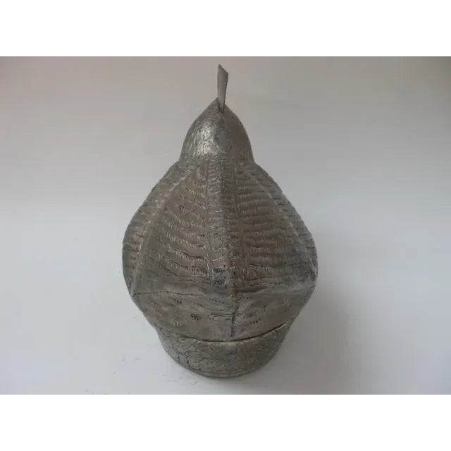 Early 20th Century Early 20th Century Silver Betel Nut Chicken Container For Sale - Image 5 of 10