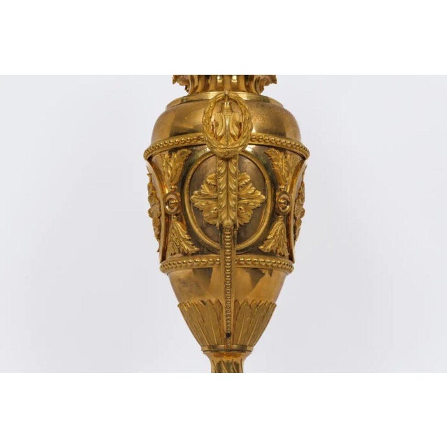 A Magnificent Pair of French Louis XVI Style Ormolu Vases For Sale - Image 11 of 12
