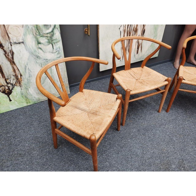 Wishbone Chairs by Hans Wegner for Carl Hansen & Son, 1960s, Set of 4 For Sale - Image 11 of 16