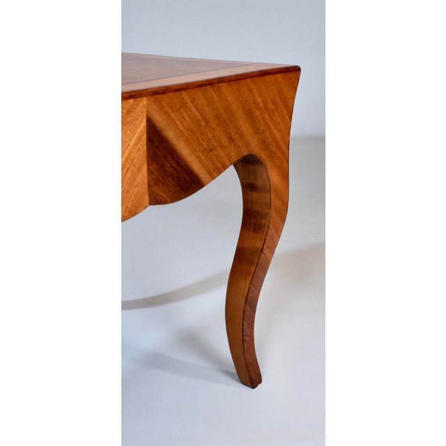 Italian Parquetry Inlaid Olive Burl Wood Side Tables Louis XV Style For Sale - Image 12 of 13