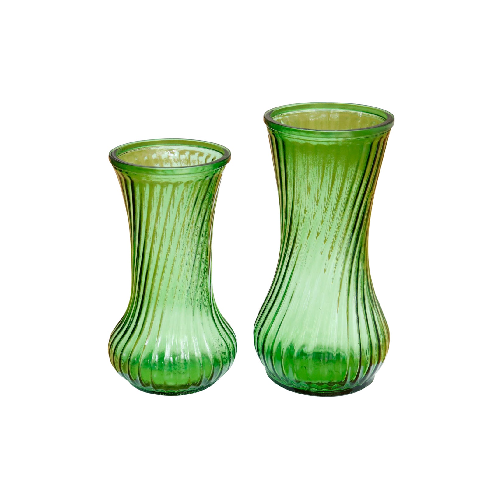 Green Flower Vases, a Pair Chairish