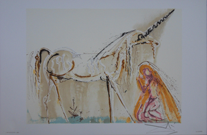Salvador Dali, Les Chevaux, La Licorne, Lithograph