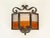 Brutalist Wrought Iron and Amber Glass Sconces from Longobard, Italy, 1970, Set of 2 For Sale - Image 8 of 16