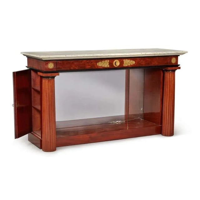 Early 19th Century Russian Empire Ormolu-Mounted Mahogany Console Table For Sale - Image 4 of 10