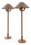 Vintage Scandinavian Sculptural Floor Lamps in Pine, 1970s, Set of 2 For Sale