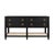 Matthew Izzo Home Richmond Black Oak Four Drawer Console With Brass Drawer Pulls and Open Caned Shelf For Sale - Image 10 of 10