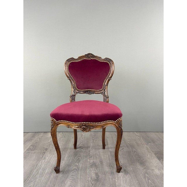 19th Century Louis XV Chair and Ottoman Set, 1890s, Set of 2 For Sale - Image 10 of 12