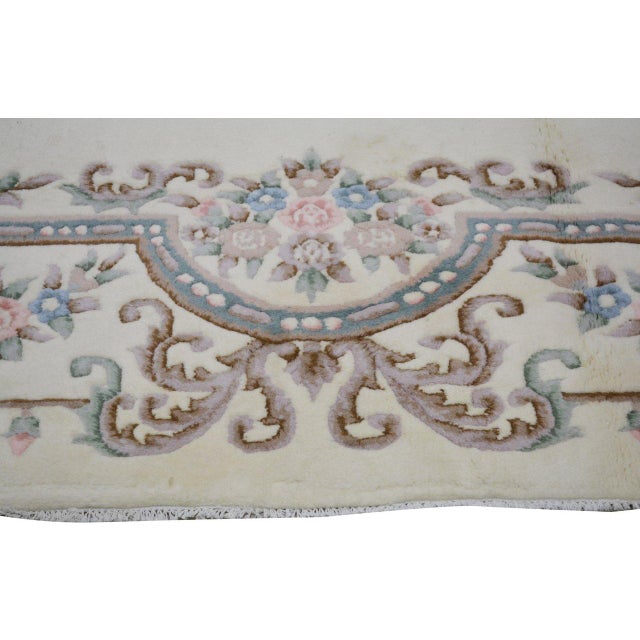 1950s Chinese Art Deco Knotted Wool Rug, 8'5''x11' For Sale - Image 5 of 6