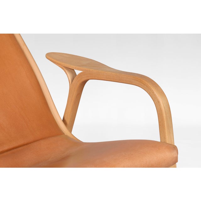 Vintage Lamino Lounge Chair in Cognac Leather by Yngve Ekström for Swedese For Sale - Image 6 of 8
