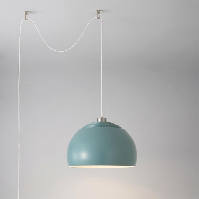 Featuring a modern design, the Half Dome Swag Kit is a stylish swag lamp with a satin nickel steel body and a drum Pool...