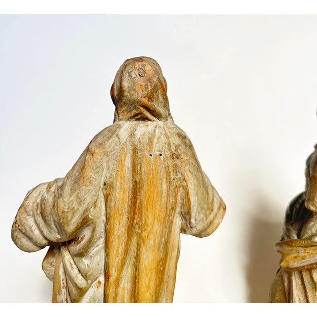 Mary, John, Attendant Figures, German, 17th Century, Carved Wood For Sale - Image 5 of 10