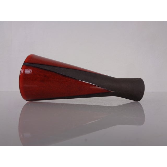 Red & Black Studio Ceramic Vase, Germany, 1960s For Sale - Image 4 of 14