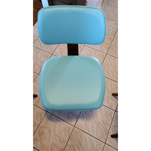 Aqua 1960s Thonet Mid Century Modern Bentwood Dining Chairs For Sale - Image 8 of 10