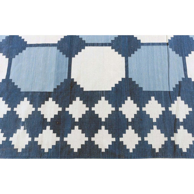 Oversized Indian Dhurrie Cotton Rug by Doris Leslie Blau For Sale - Image 4 of 8