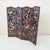Antique French Hand-Painted Leather 4-Fold Room Divider Screen, 1890s For Sale - Image 3 of 10