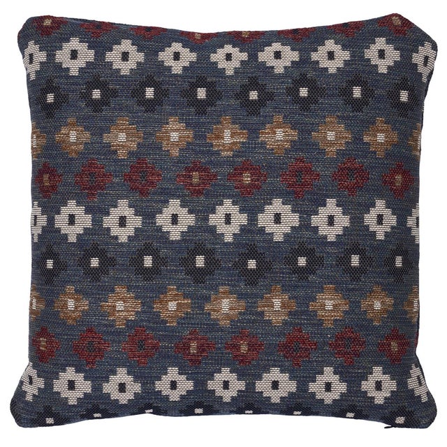 Schumacher Schumacher Ayumi Performance 22" Pillow in Denim For Sale - Image 4 of 4