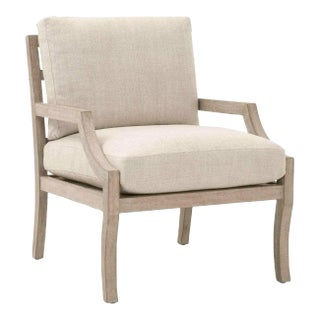 Stratton Club Chair Bisque, Natural Gray Beech For Sale