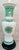 Vintage Chinoiserie Famille Verte Green and White Hand Painted Porcelain Baluster Vase Table Lamp on a Black Wood Base For Sale In San Antonio - Image 6 of 12