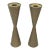 Mid Century Modern Cone Brass Candle Holders- Set of 2 For Sale