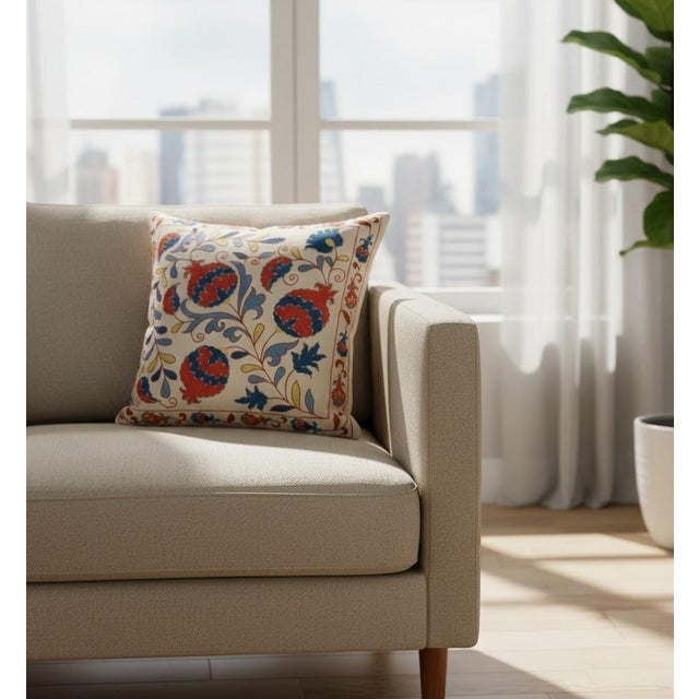 New Hand-Embroidered 100% Silk Cushion Cover – Authentic Uzbek Textile Art Elevate your home décor with this exquisite...