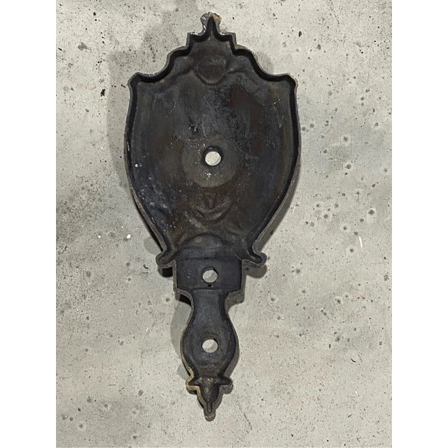 Mid 18th Century Antique Neoclassical Sconce Plate Base Part Single Arm For Sale - Image 5 of 5