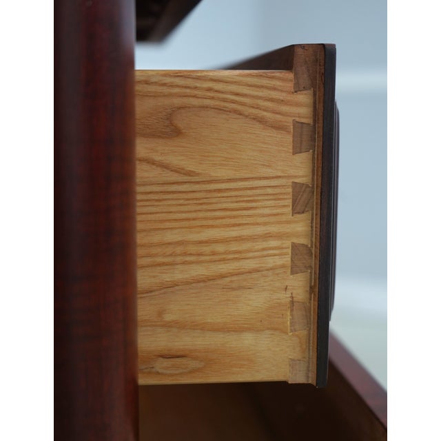 1980s Durham Cherry 2 Door 5 Drawer Lingerie Chest For Sale - Image 5 of 17