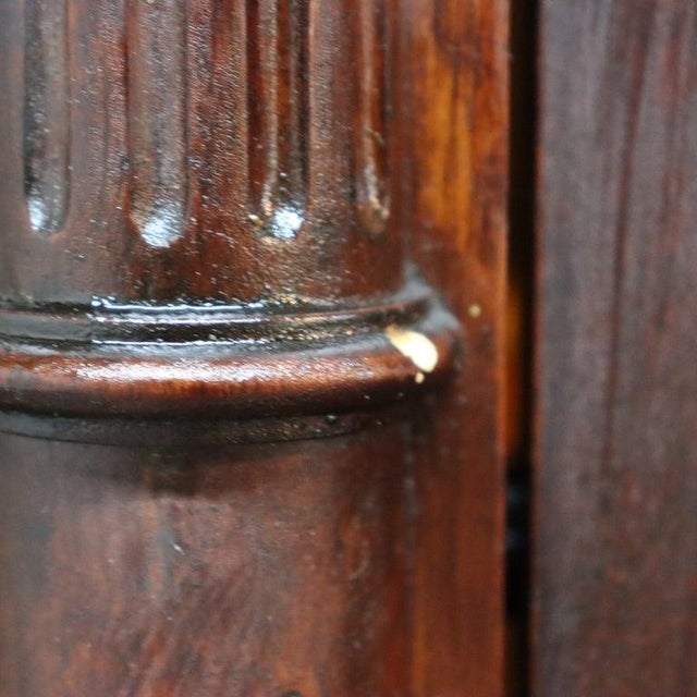 Oversized Victorian Walnut & Burl Triple Door Secretary Desk/Bookcase C1880 For Sale - Image 10 of 16