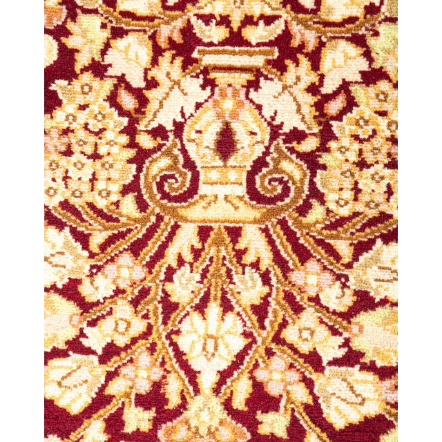 Traditional Mogul Hand-Knotted Area Rug - Red, 8' 1" x 10' 5" For Sale - Image 3 of 8