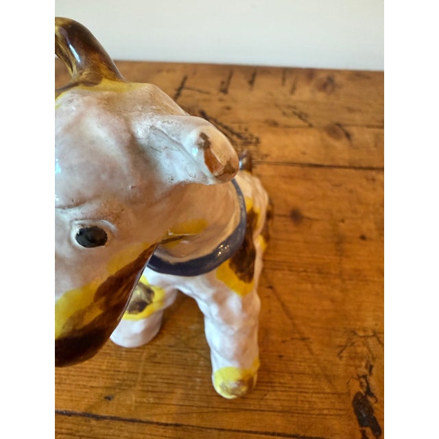 Antique White Vintage Pair of H. Mária Ráhmer Ceramic Sculptures of Terrier Dogs For Sale - Image 8 of 15