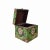 Chinese Chinese Distressed Green Lotus Flower Graphic Square Shape Box For Sale - Image 3 of 5