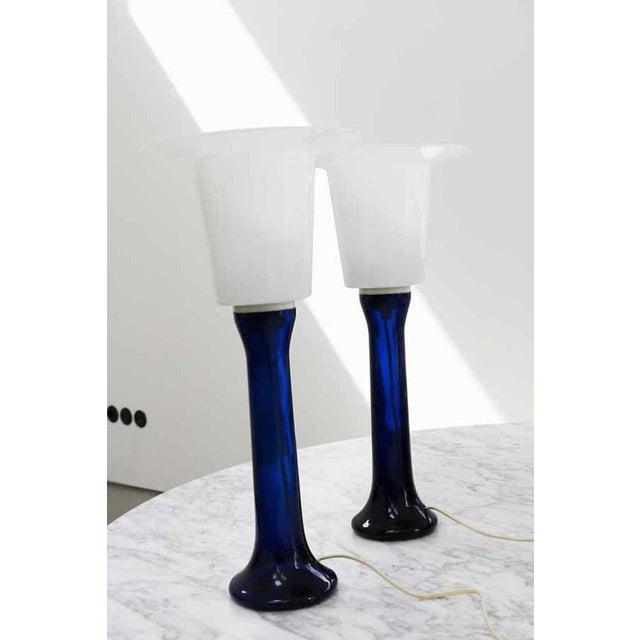 Glass Table Lamps by Uno & Östen Kristansson for Vittsjö, 1960s, Set of 2 For Sale - Image 3 of 8