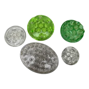 Early 20th Century Glass Flower Pin Frog Collection- Set of 5